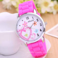 2015 candy cartoon fancy cheap silicone watch strap love heart dial watch for teen girls